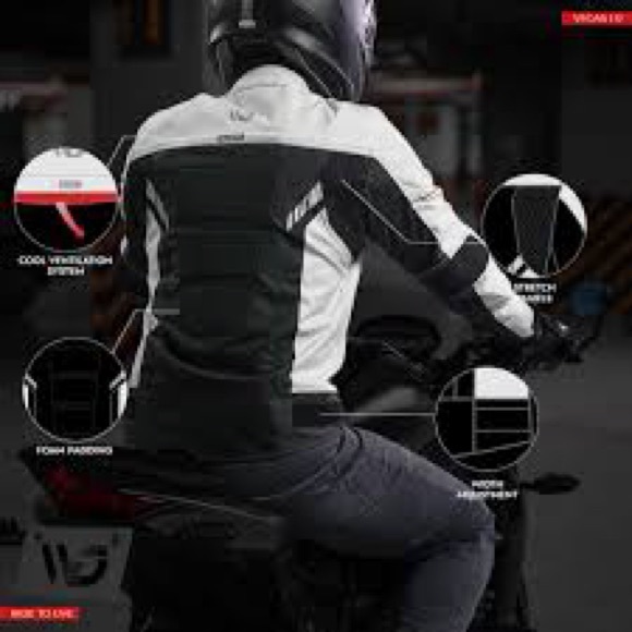 NWT WD Motorsports Vegas 1.0 Men Textile Motorcycle Jacket ArmoredGrey/Black 3XL - Picture 3 of 5